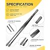 4 Pcs Fine Long Tweezer Tongs Professional Black, 12'' and 10'' Stainless Steel for Kitchen, Food, Cooking, Repairing, Sea food and BBQ