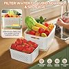 5-Pack Fruit Storage Containers for Fridge with Removable Colanders, 4 in 1 Produce Storage Containers with Lids, Leakproof Fridge Organizer Bins for Salad Berry Lettuce Vegetables Meat Keeper Fresh