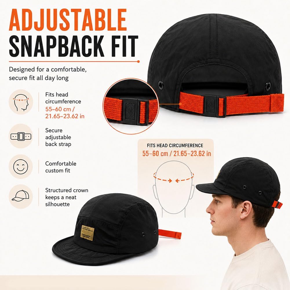Vintage Japanese Streetwear Snapback Cap,Hip-Hop Inspired Quick Dry Breathable Baseball Casual Duckbill Cap