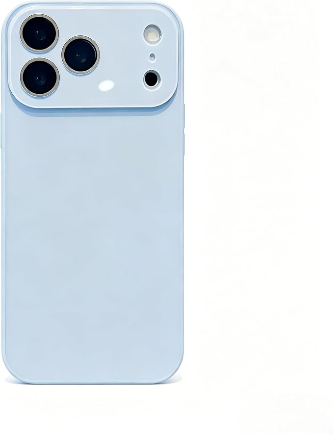 Luxury Crystal Texture Mobile Phone case, Skin-Feeling Solid Color Mobile Phone case Suitable for iPhone17/16/15/14/13promax Series,Mobile Phone Protective Cover (Blue, iPhone 16 Pro Max)