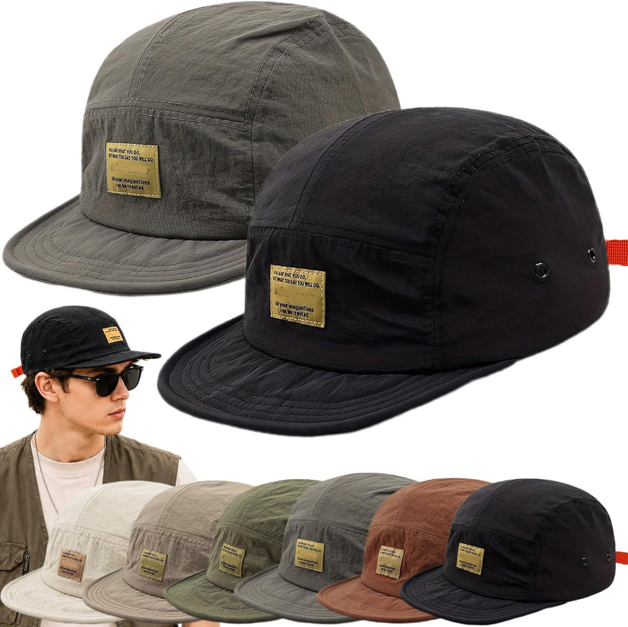 Vintage Japanese Streetwear Snapback Cap,Hip-Hop Inspired Quick Dry Breathable Baseball Casual Duckbill Cap