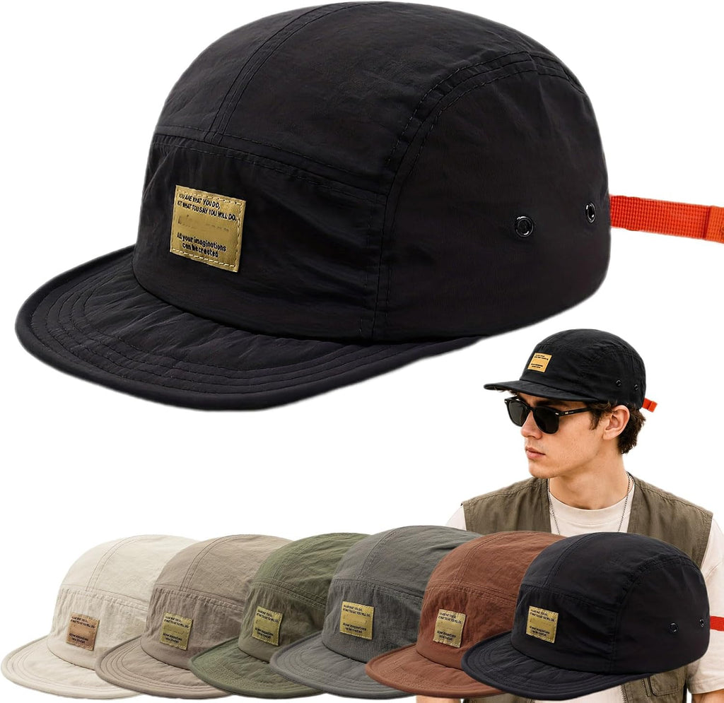 Vintage Japanese Streetwear Snapback Cap,Hip-Hop Inspired Quick Dry Breathable Baseball Casual Duckbill Cap