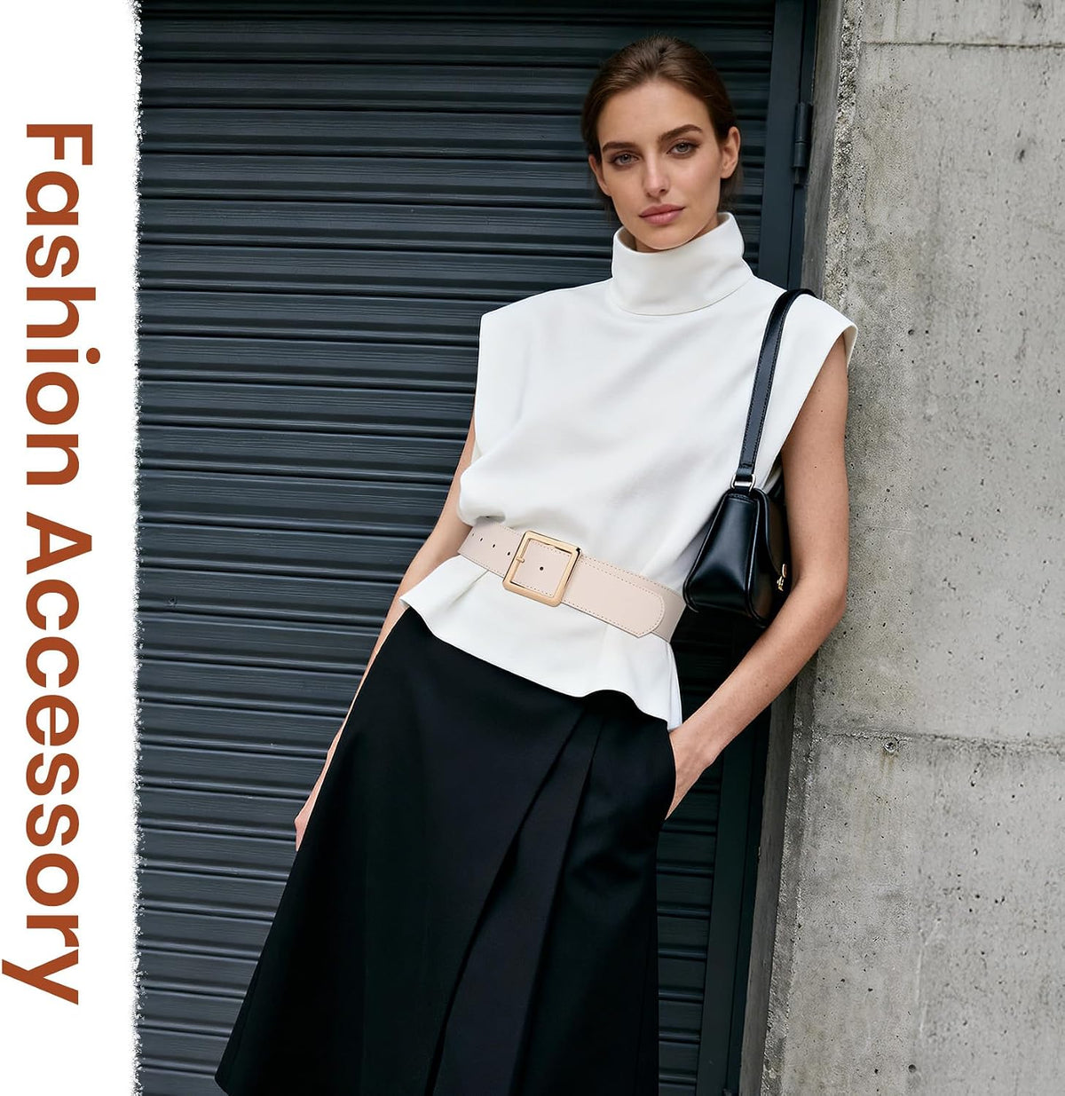 JASGOOD Women Wide Suede Belt Chunky Belts for Jeans Dresses Coats Ladies Waist Belt with Gold/Silver Buckle, Width 1.89"
